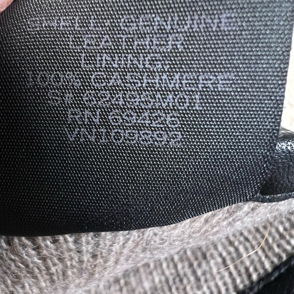 Wilsons Leather Gloves Black Leather Cashmere Lined Soft Men's XL - Picture 4 of 5